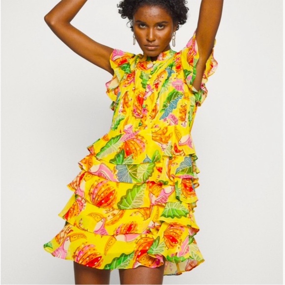 Farm Rio beaks banana dress Size~ M - Picture 1 of 5